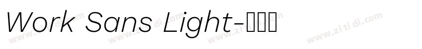 Work Sans Light字体转换